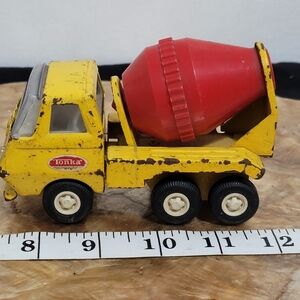 Tonka Yellow and Red Cement Mixer Toy Truck
